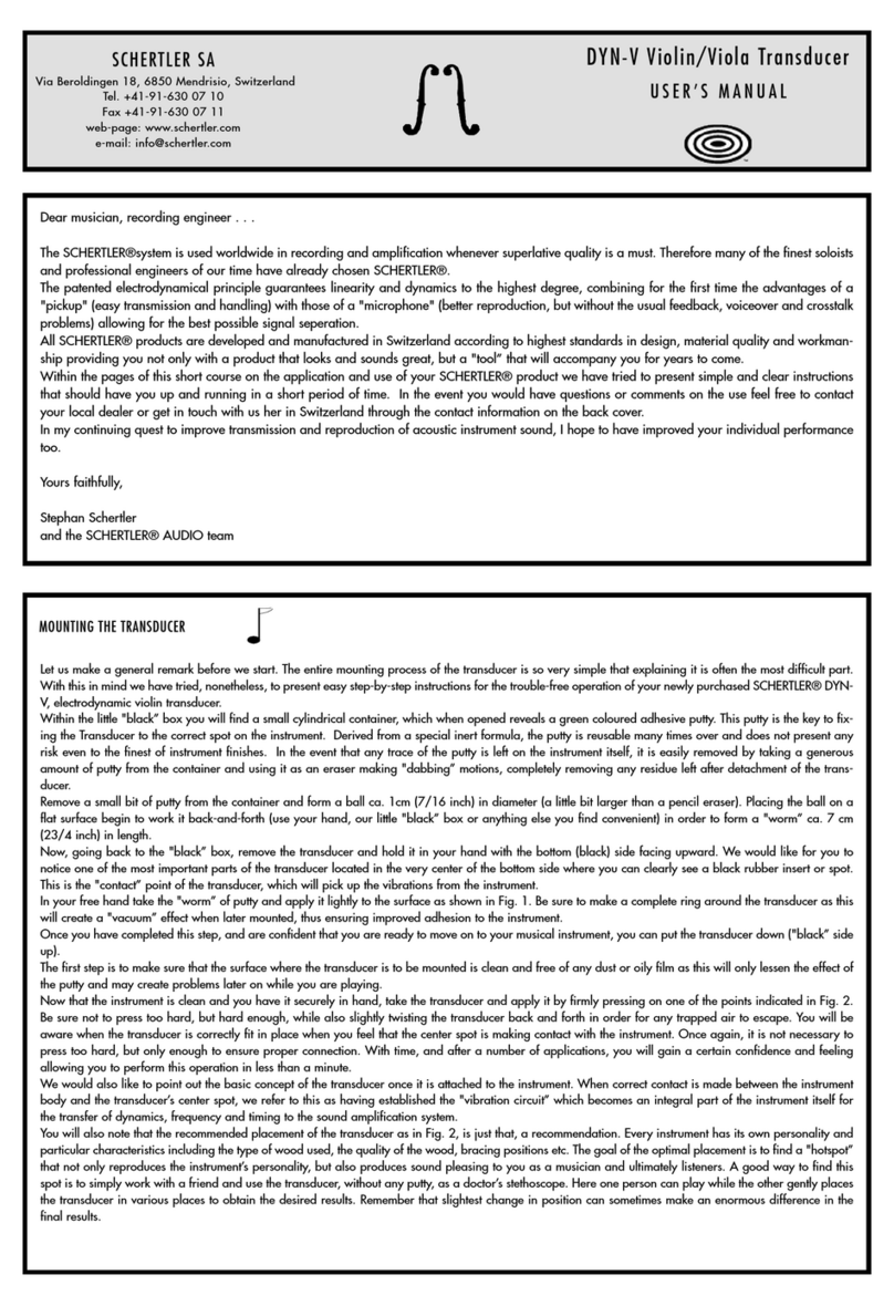 Schertler DYN-V user manual
