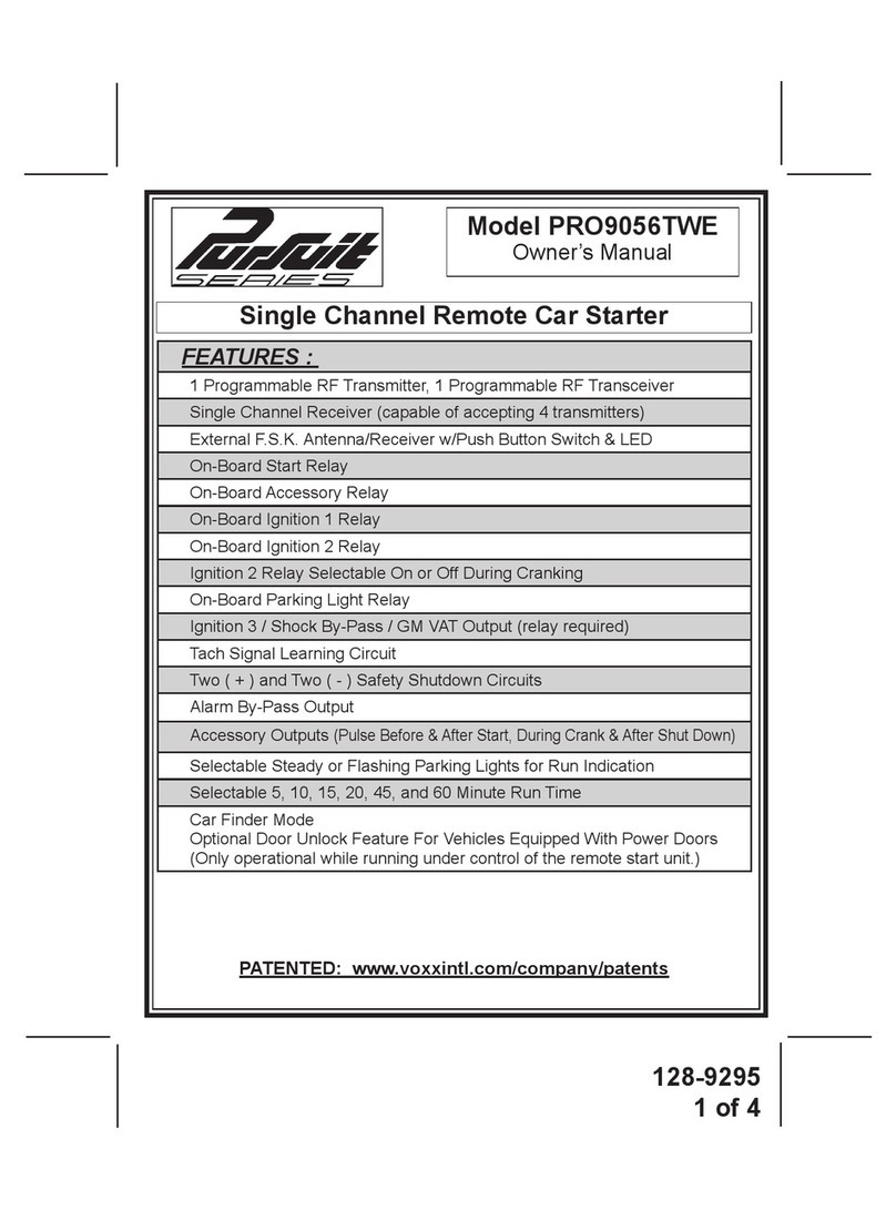 Voxx PRO9056TWE Pursuit Series User manual