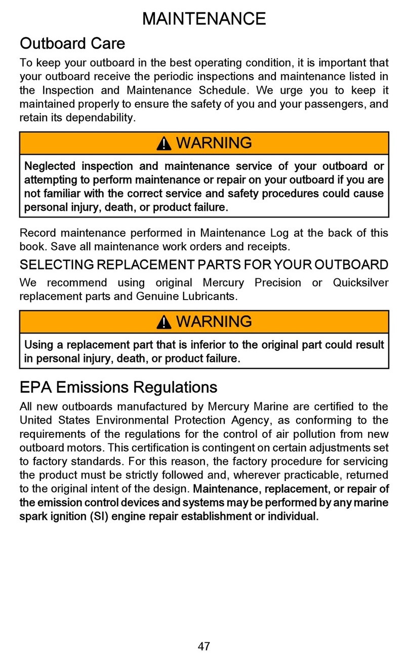 Mercury OUTBOARD MOTOR User manual