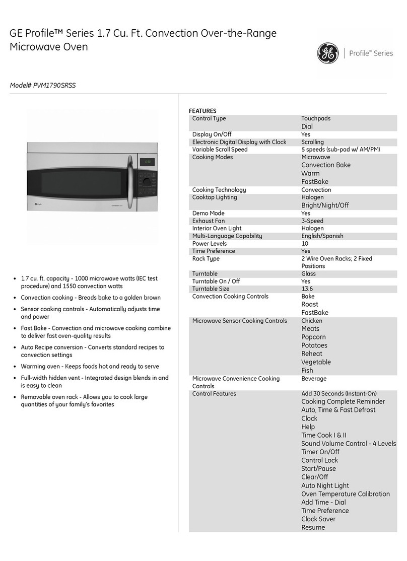GE Profile PVM1790 User manual