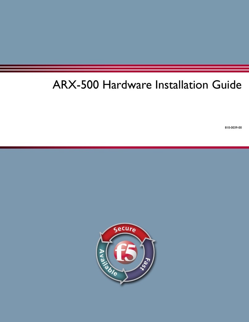 F5 ARX-500 Hardware installation guide