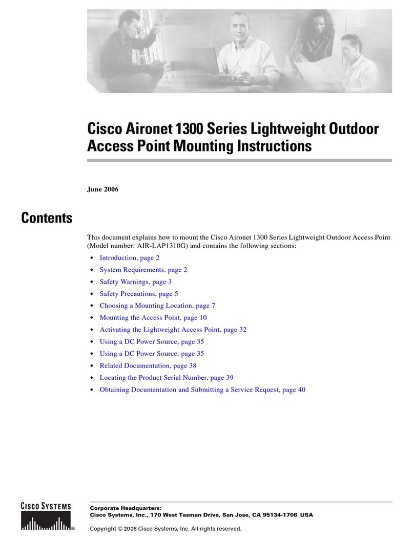 Cisco AIR-LAP1310G Mounting instructions