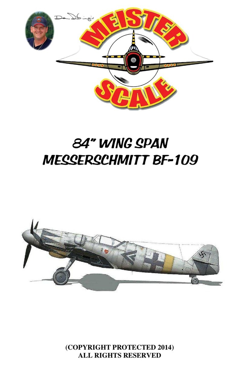 Meister Scale 84" WING SPAN MESSERSCHMITT BF-109 Assembly manual