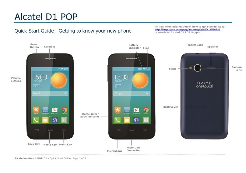 Alcatel onetouch D1 POP User manual