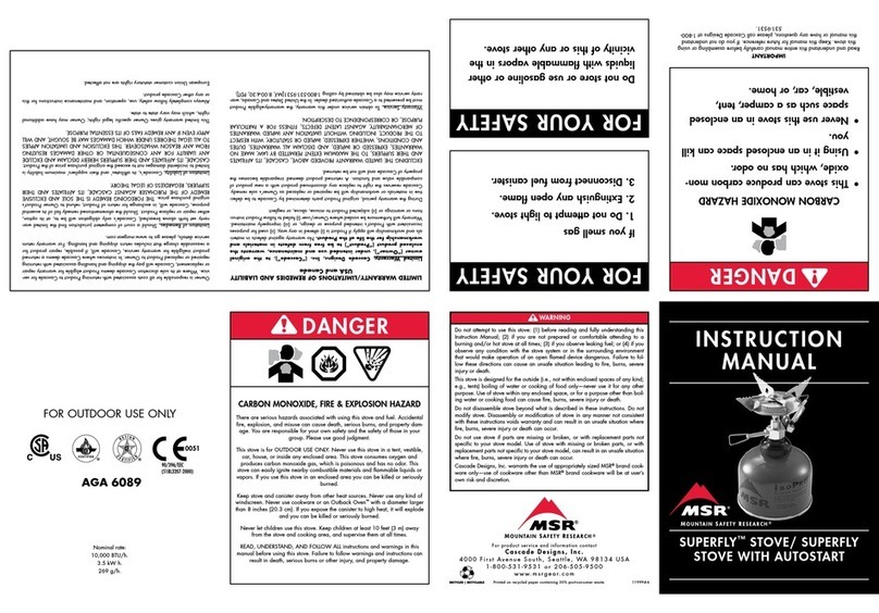 MSR Superfly instruction manual