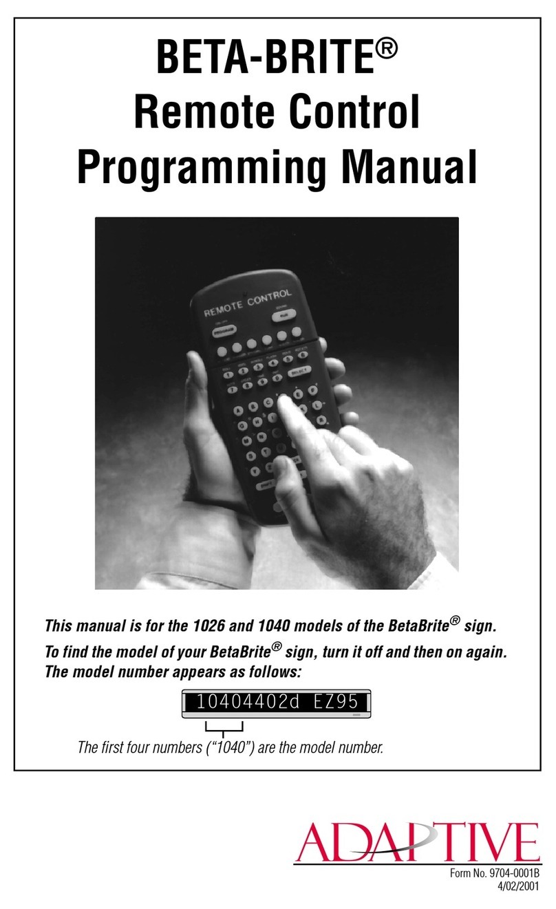 Adaptive Beta-Brite Programming manual