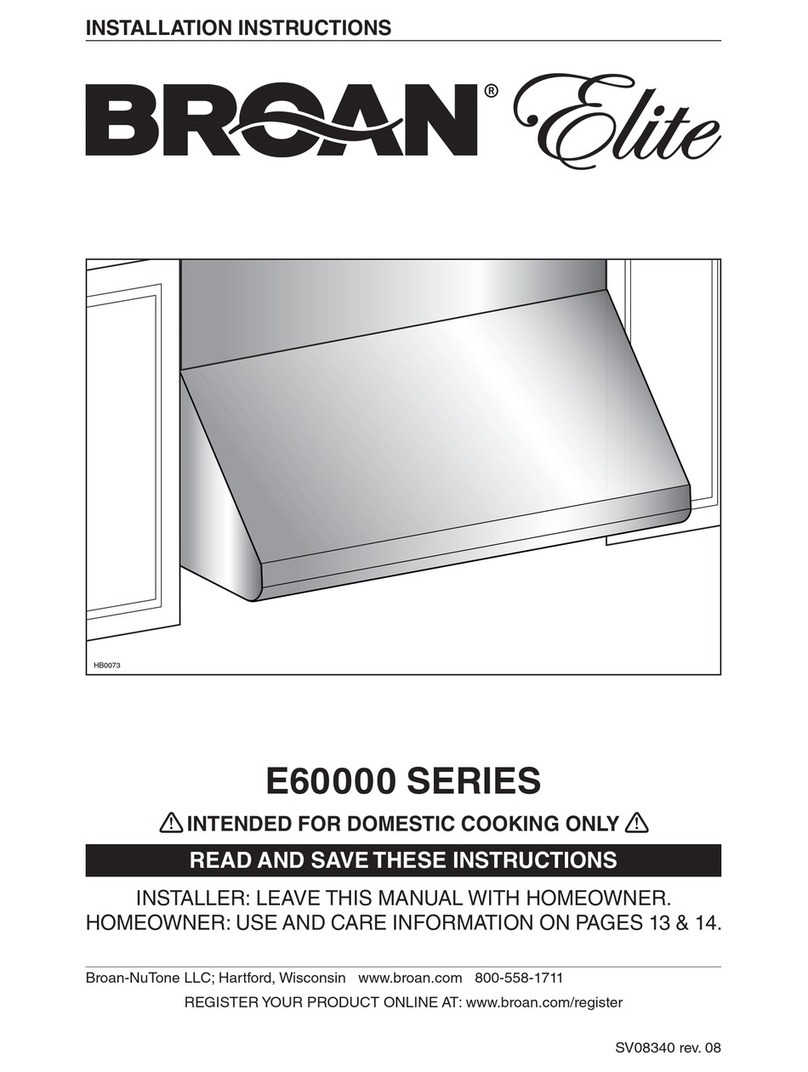 Broan Elite E60000 Series installation instructions