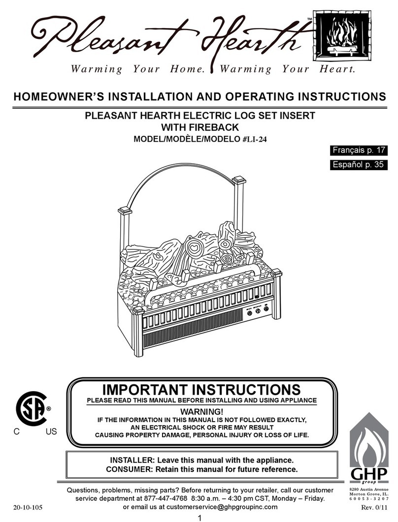 pleasant hearth LI-24 Homeowner's installation and operating instructions