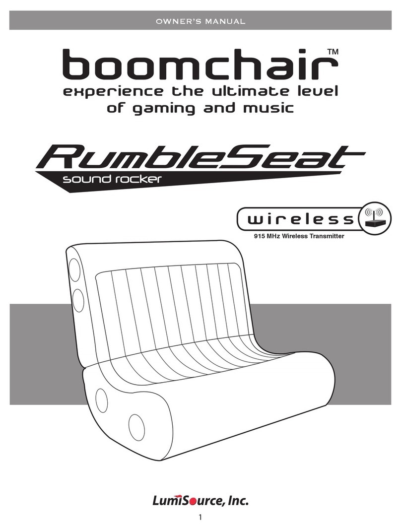 BoomChair RumbleSeat Sound Rocker owner's manual BoomChair RumbleSeat Sound Rocker owner's manual