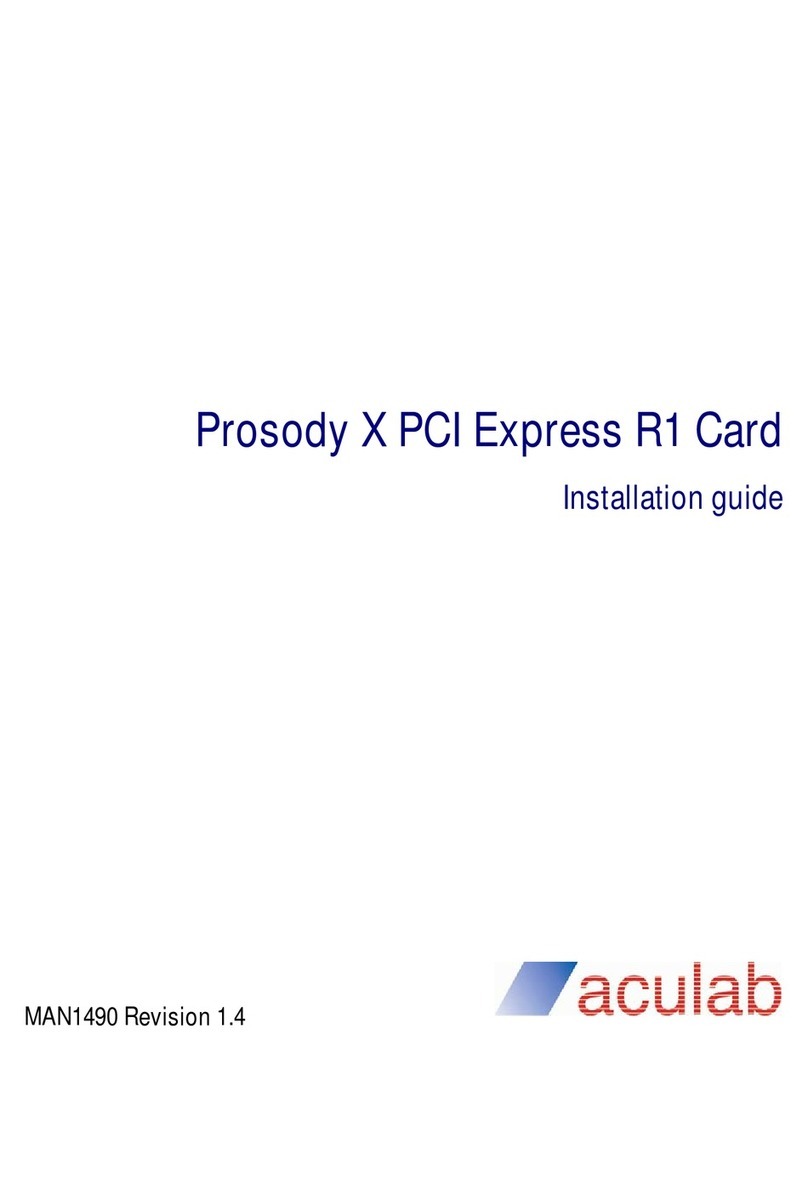 aculab Prosody X PCI Express R1 Card installation guide