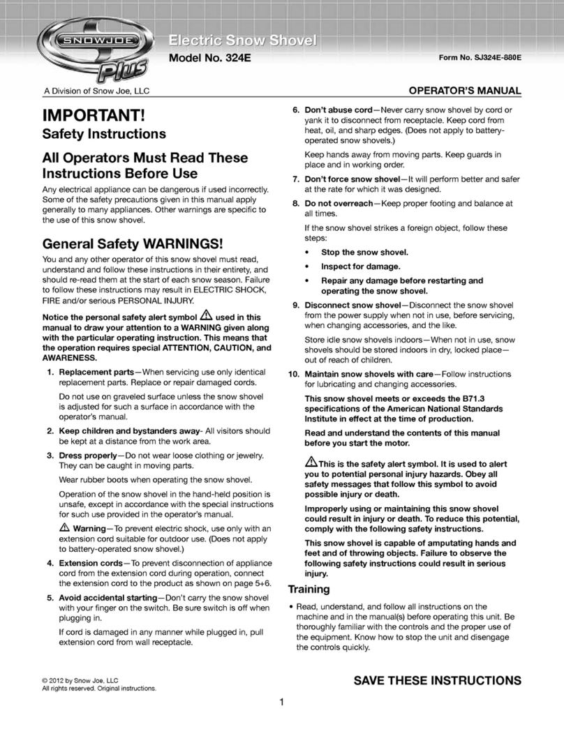 SNOWJOE PLUS AV05W9-A User manual