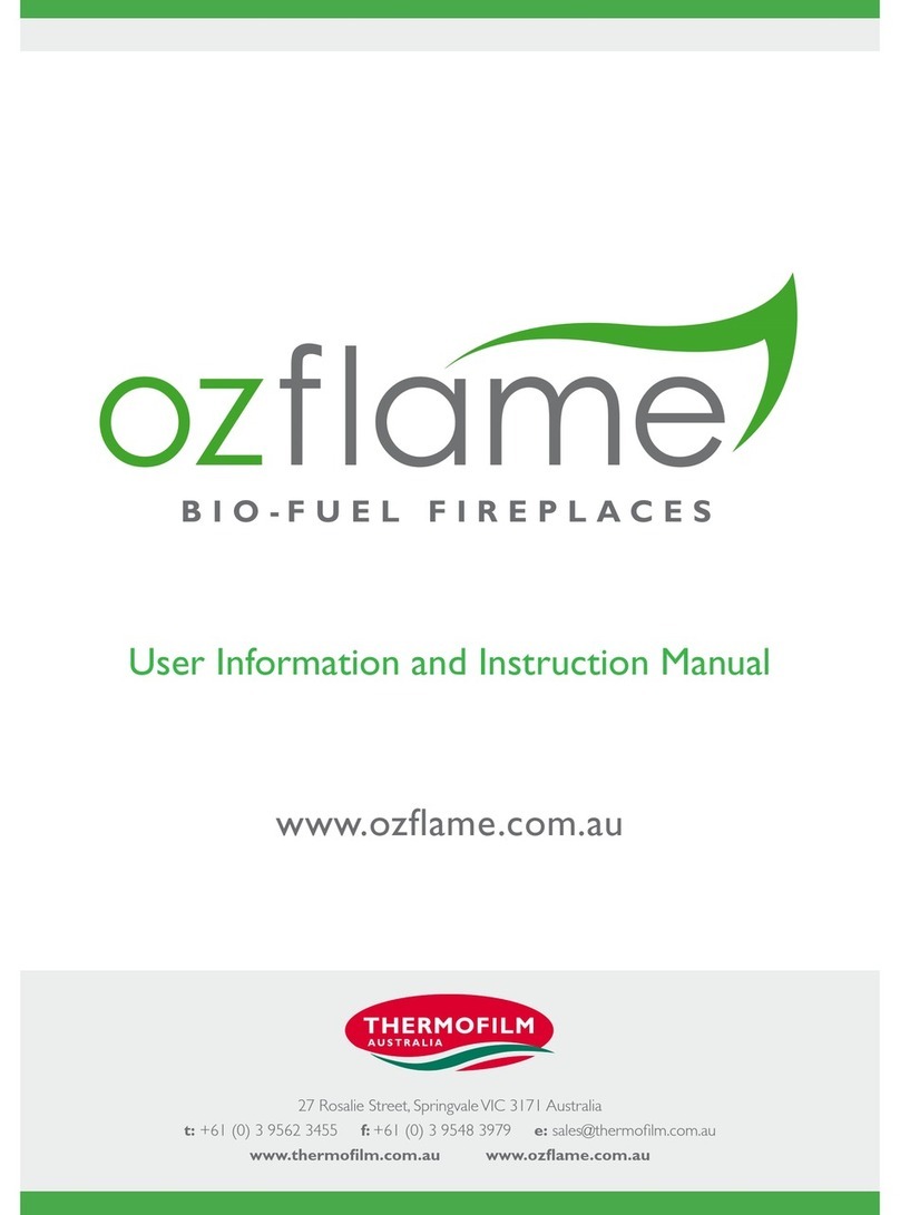 Ozflame oZF 100B instruction manual