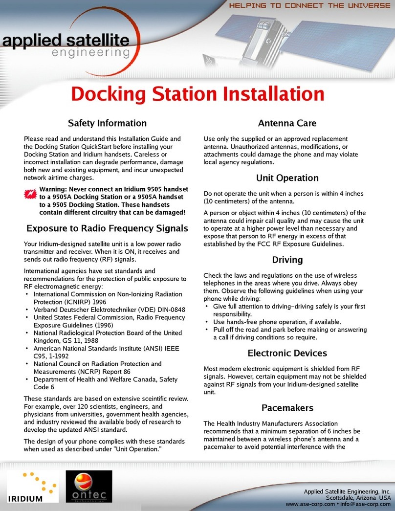 applied satellite 9505A Docking Station installation manual applied satellite 9505A Docking Station installation manual