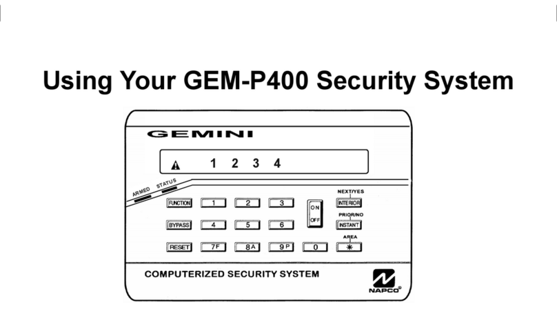 NAPCO GEMINI-P400 User manual