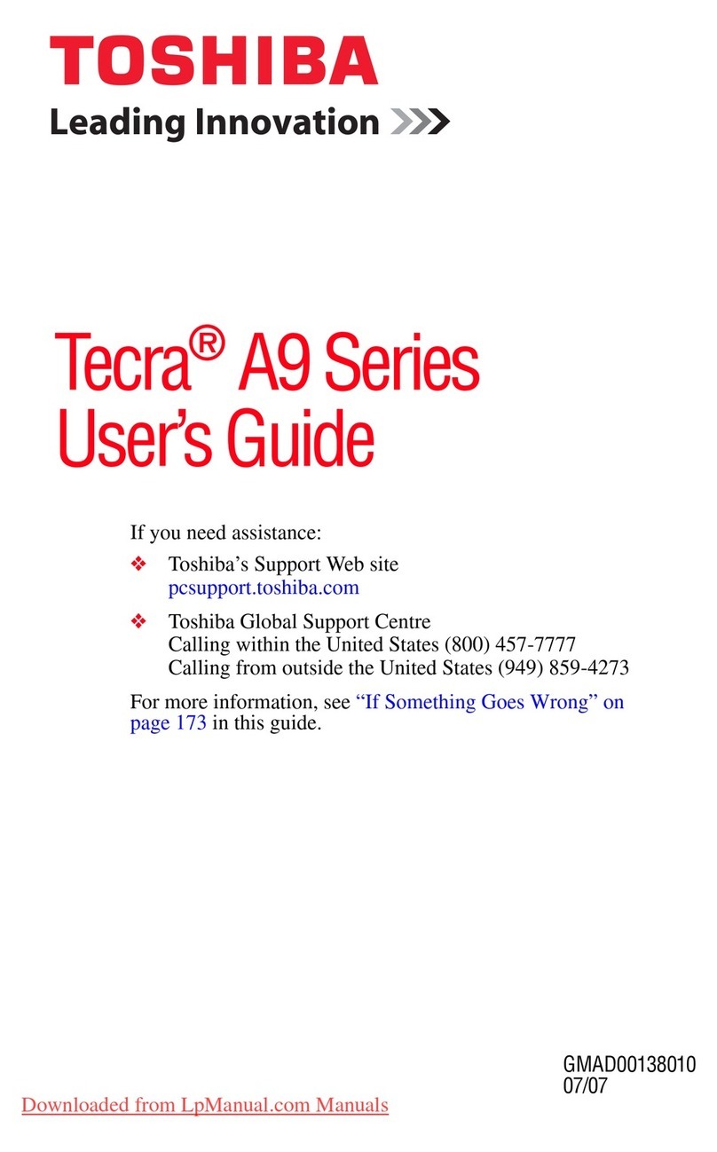 Toshiba TECRA A9 Series User manual