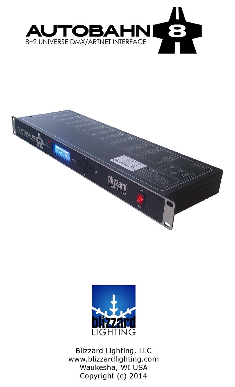 Blizzard Lighting AutoBahn 8 DMX/ArtNet user manual