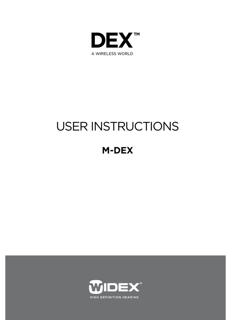 Widex M-DEX User instructions