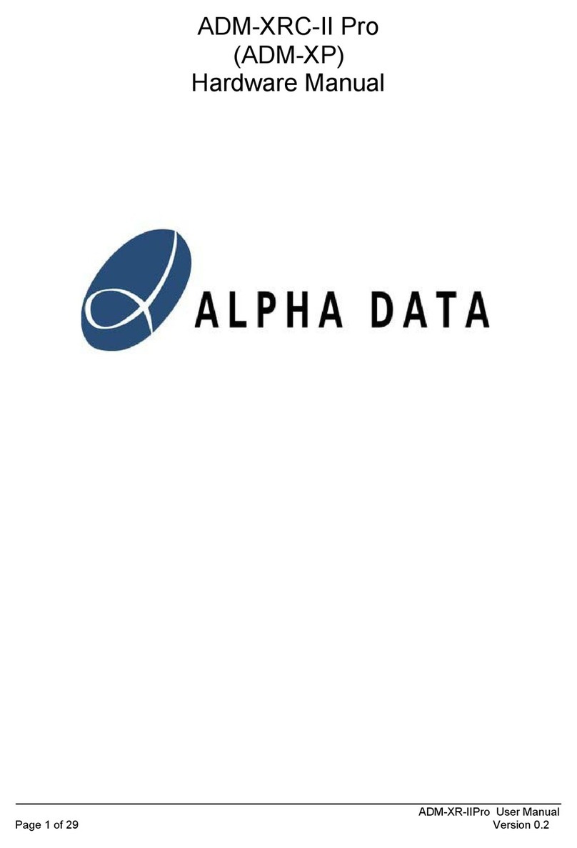 Alpha Data ADM-XRC-II Pro User manual