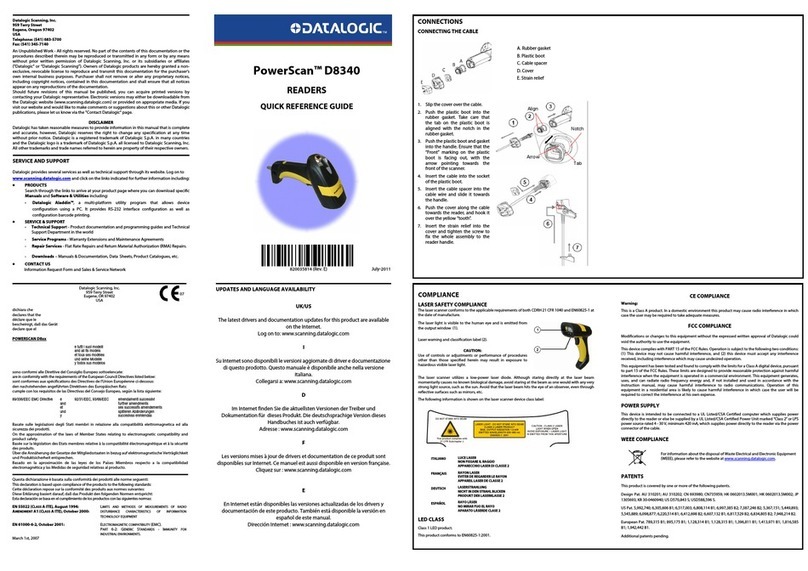 DataLocker PowerScan D8340 Quick reference guide