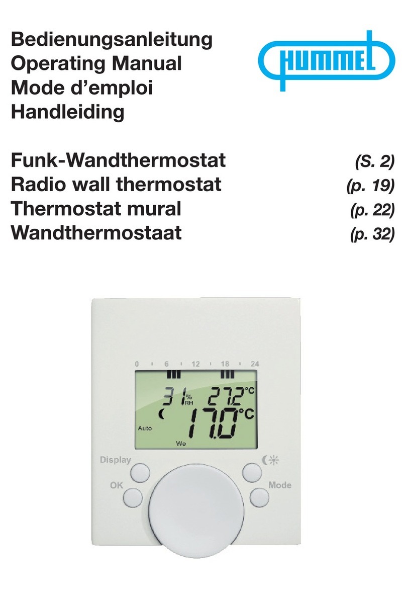 Hummel Radio wall thermostat operating manual