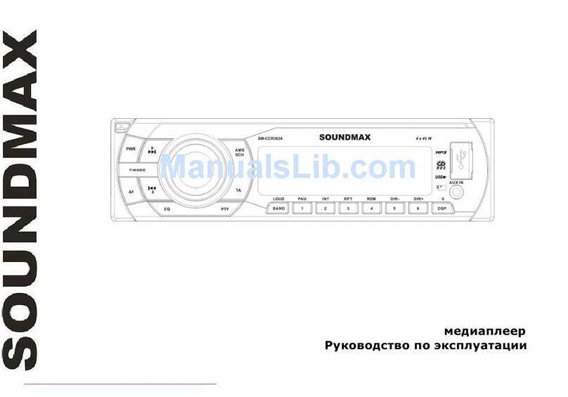 SoundMax SM-CCR3034 User manual SoundMax SM-CCR3034 User manual