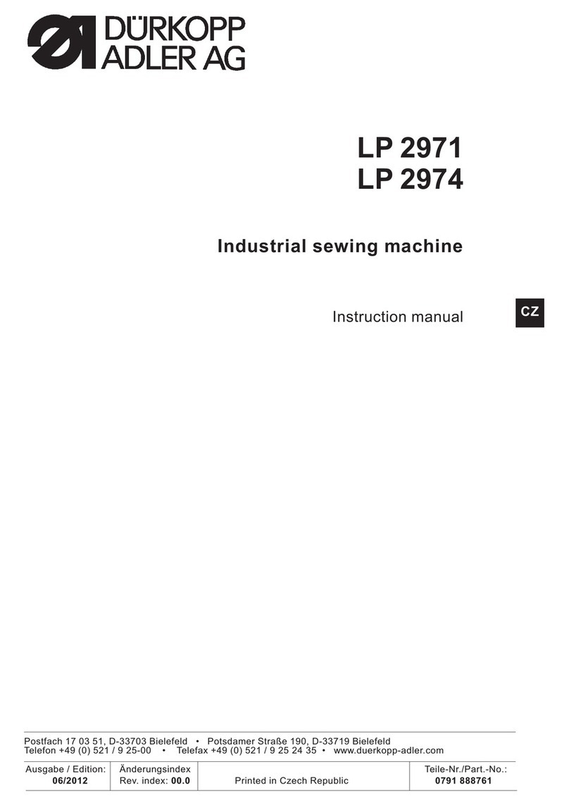 DURKOPP ADLER LP 2971 instruction manual