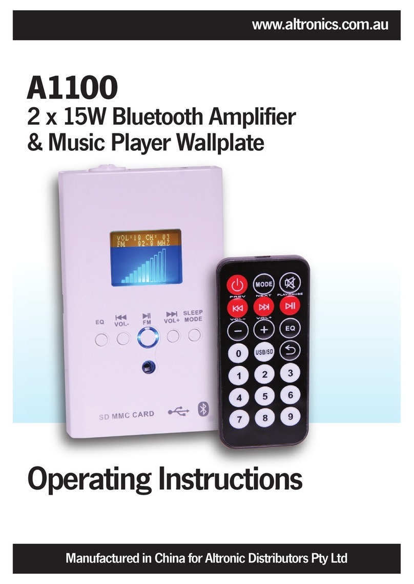Altronics A1100 operating instructions