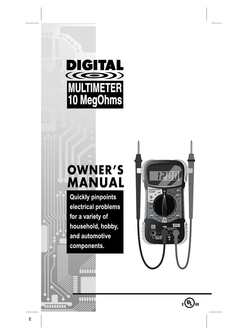 Innova Digital Multimeter 10MegOhms owner's manual