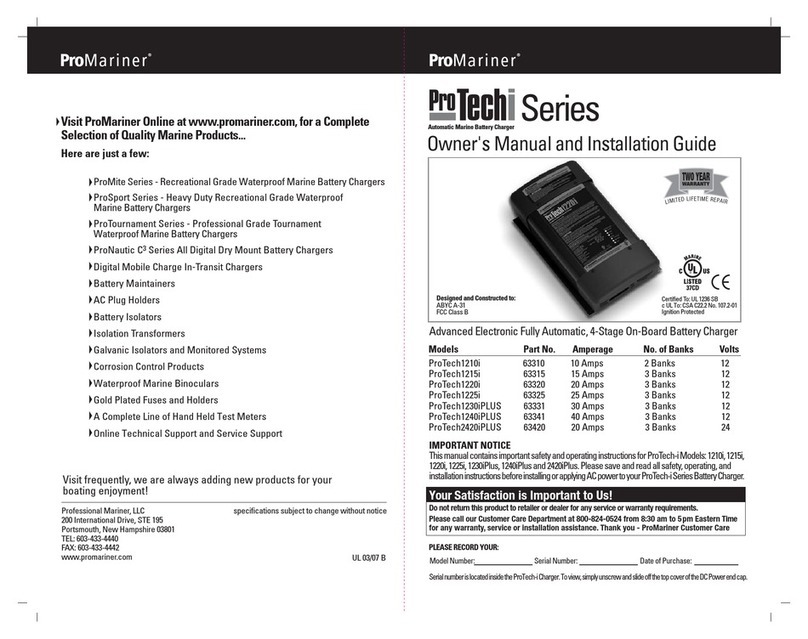 ProMariner ProTech1210i Programming manual