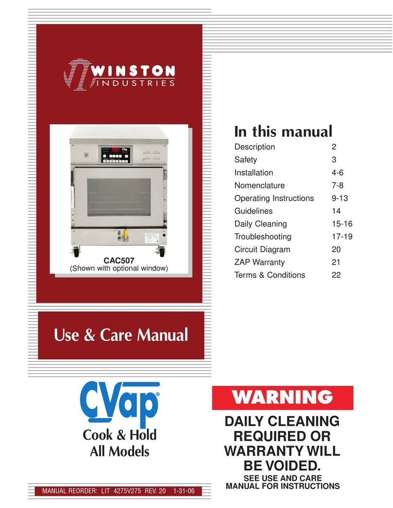 Winston Industries CAC507 Use & care manual Winston Industries CAC507 Use & care manual