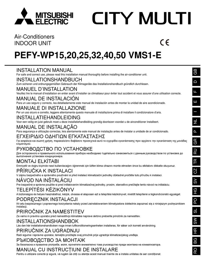 Mitsubishi Electric PEFY-WP15 VMS1-E User manual Mitsubishi Electric PEFY-WP15 VMS1-E User manual