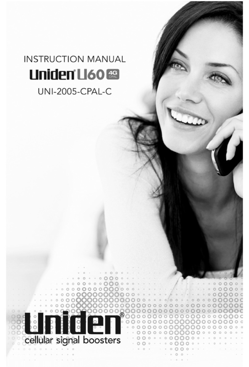 Uniden U60 4G CELLULAR BOOSTER UNI-2005-CPAL User manual Uniden U60 4G CELLULAR BOOSTER UNI-2005-CPAL User manual