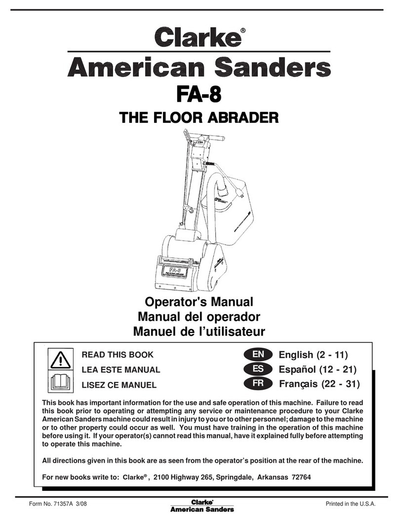 Clarke FA-8 User manual