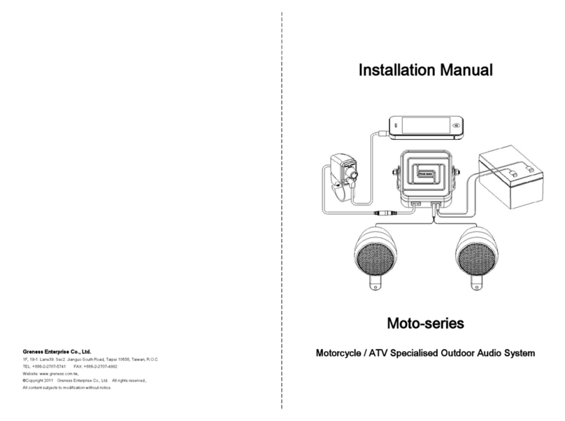 Greness Enterprise Moto-620 installation manual
