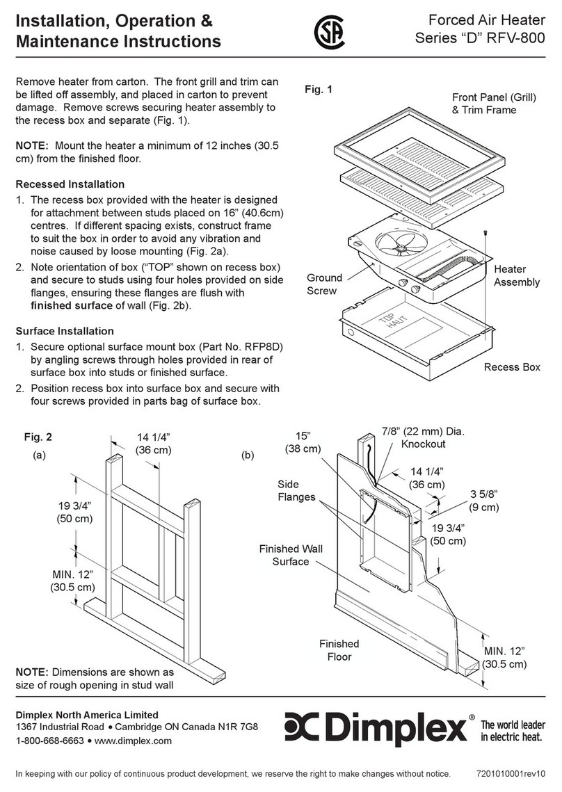 Dimplex RFV-800 User manual