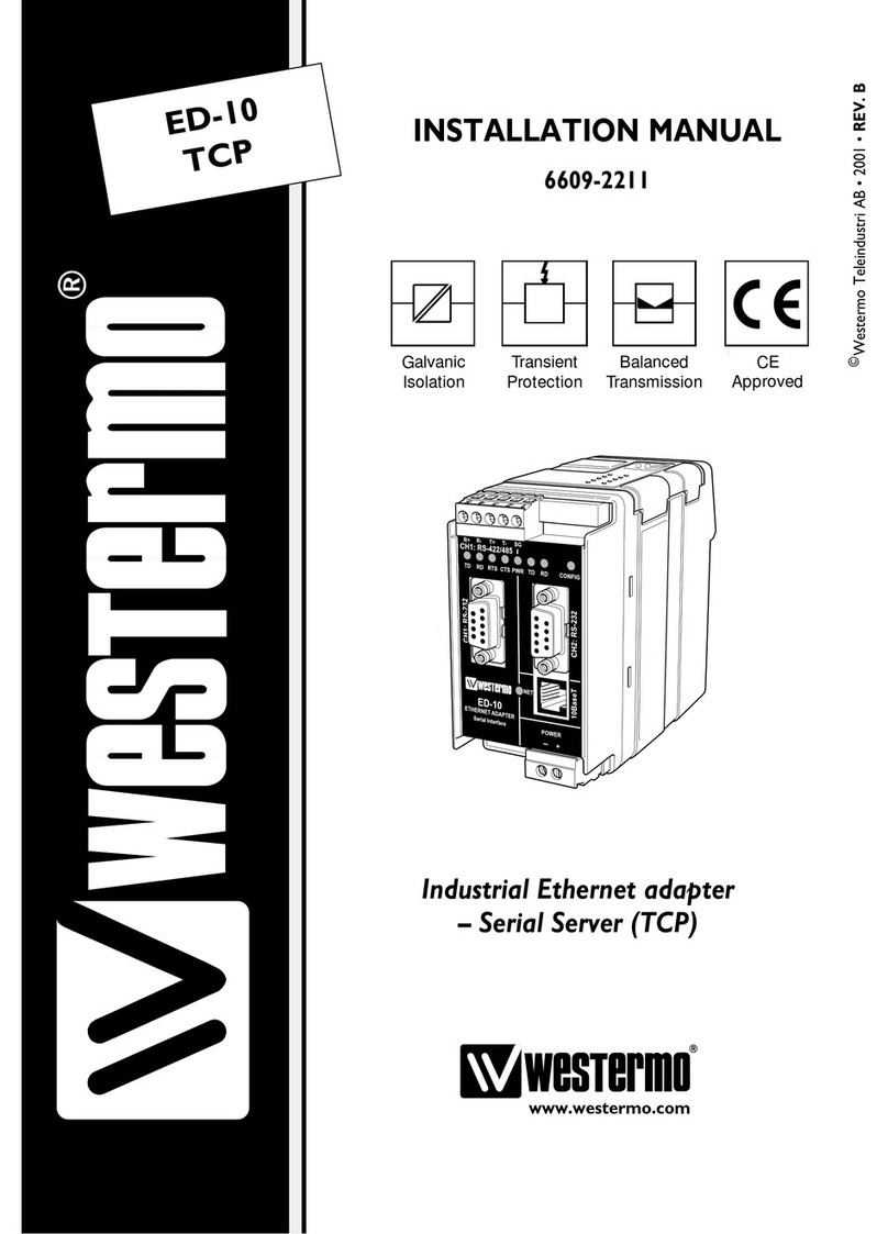 Westermo ED-10 TCP installation manual