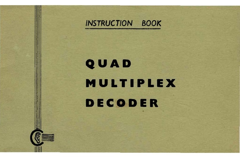 Acoustical Manufacturing Co. QUAD MULTIPLEX DECODER Instruction book