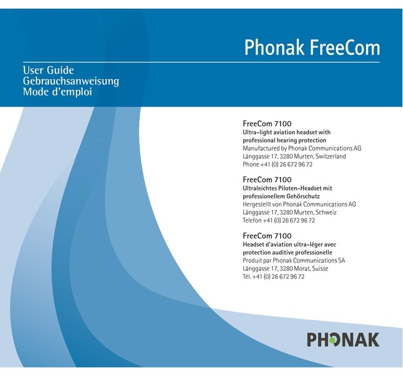 Phonak FreeCom 7100 user guide