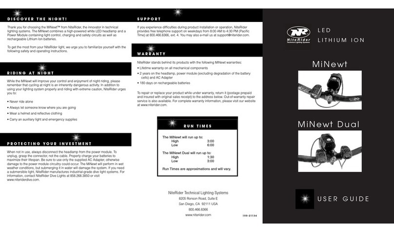 NiteRider MiNewt Dual user guide