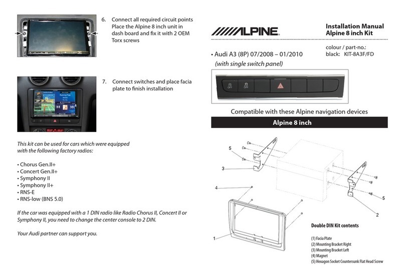 Alpine KIT-8A3F/FD installation manual