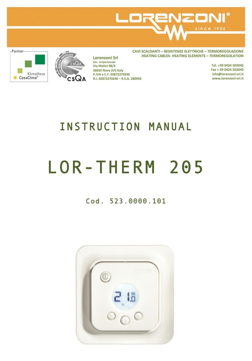Lorenzoni LOR-THERM 205 instruction manual