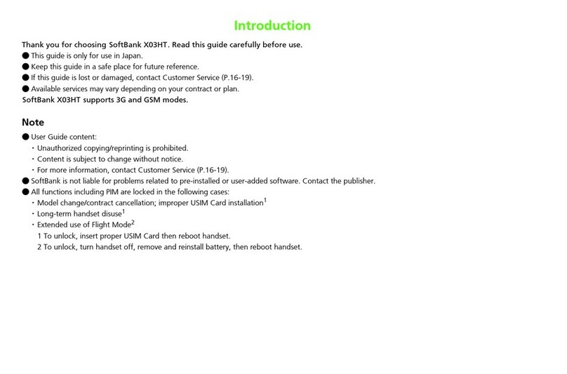 SoftBank X3HT User manual