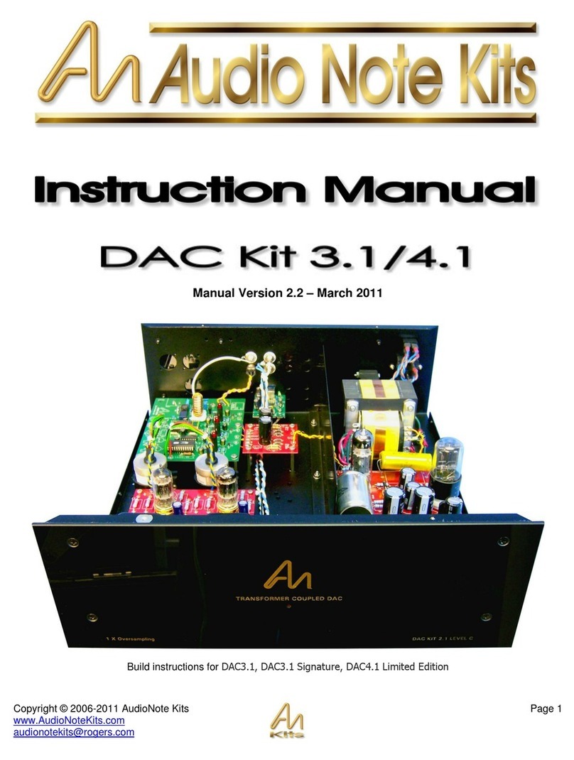 Audio Note DAC Kit 4.1 User manual