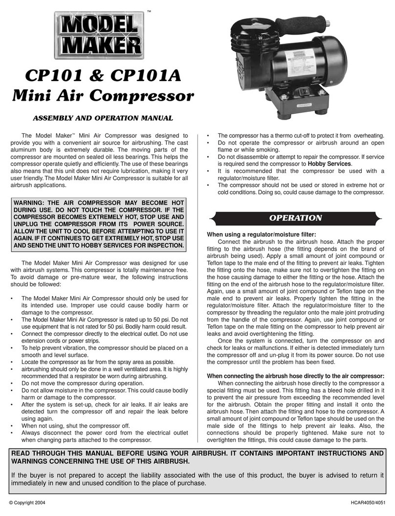 MODEL MAKER CP101 Assembly and operation manual