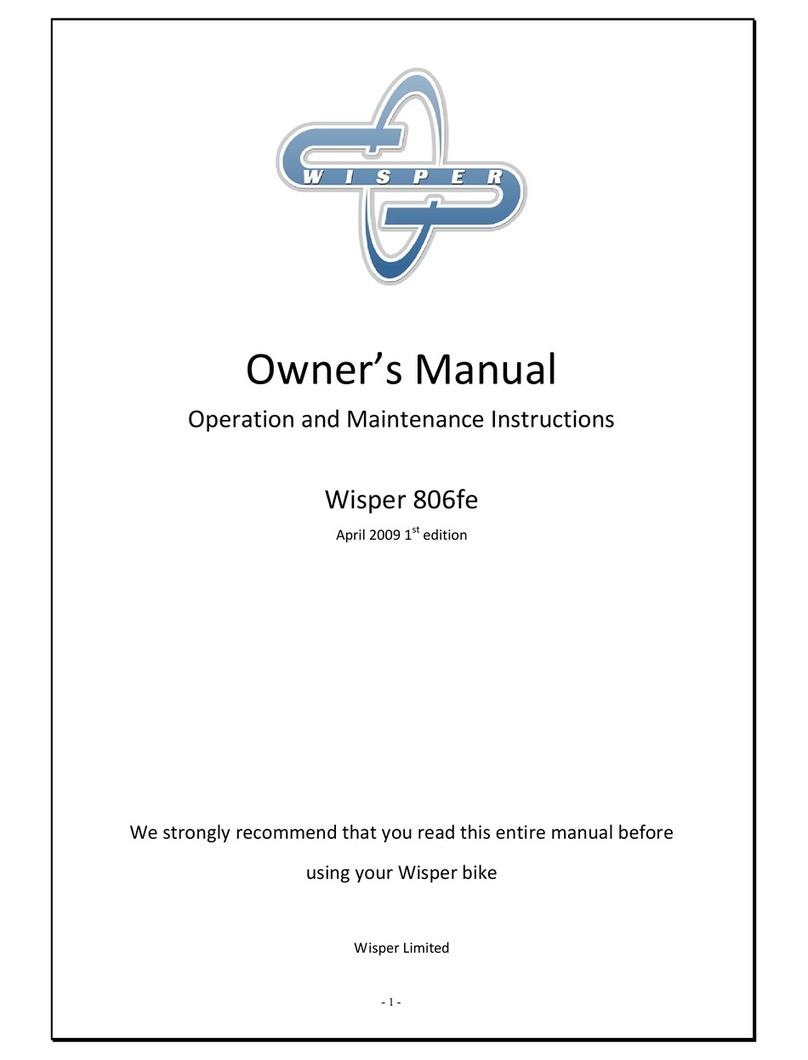 Wisper 806fe owner's manual