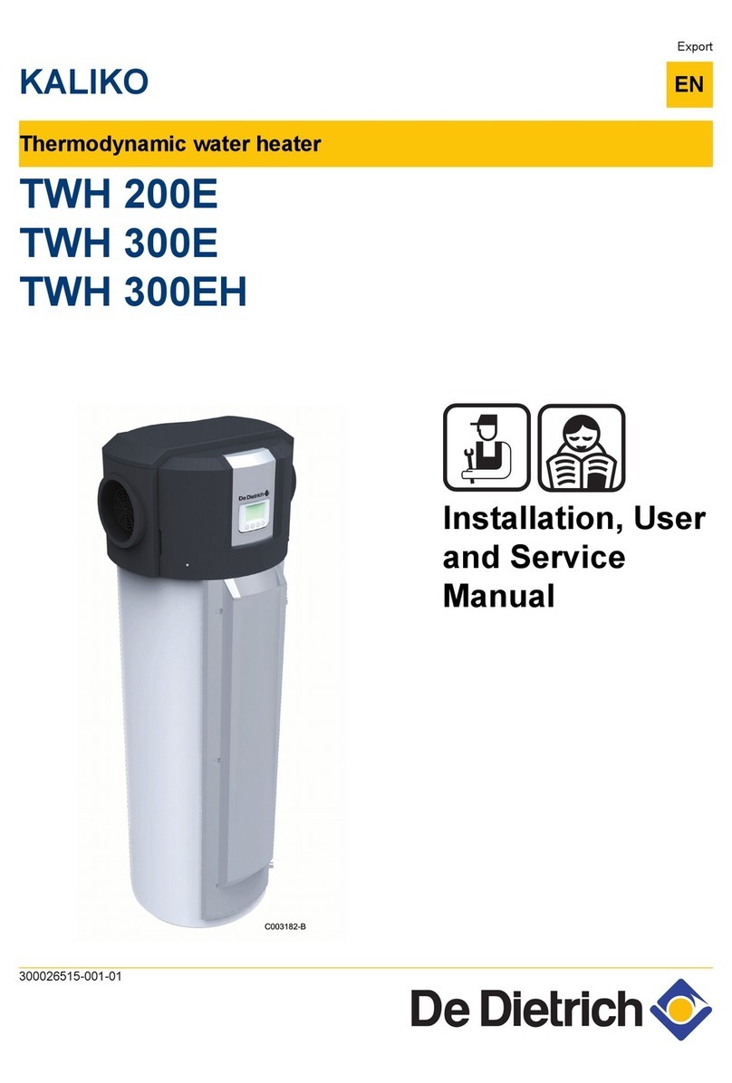 DeDietrich Kaliko TWH 200E Troubleshooting guide