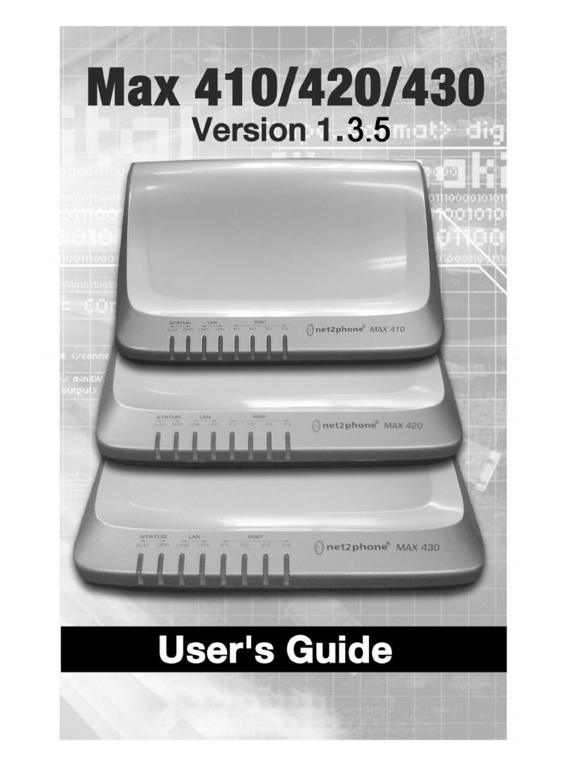 Net2Phone Max 410 User manual
