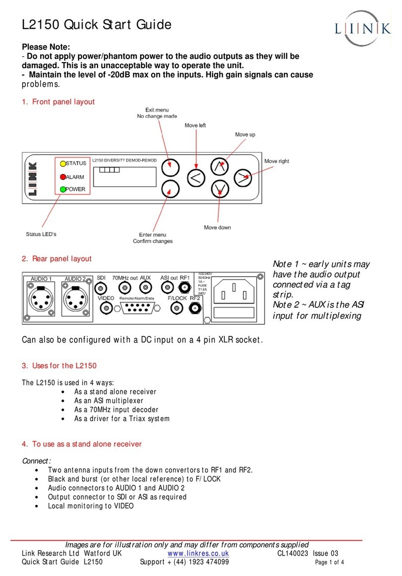 Link L2150 quick start guide