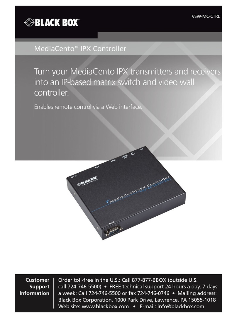 Black Box VSW-MC-CTRL MediaCento IPX Controller user guide