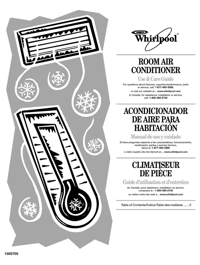 Whirlpool ROOM AIR CONDITIONER Use & care guide Whirlpool ROOM AIR CONDITIONER Use & care guide